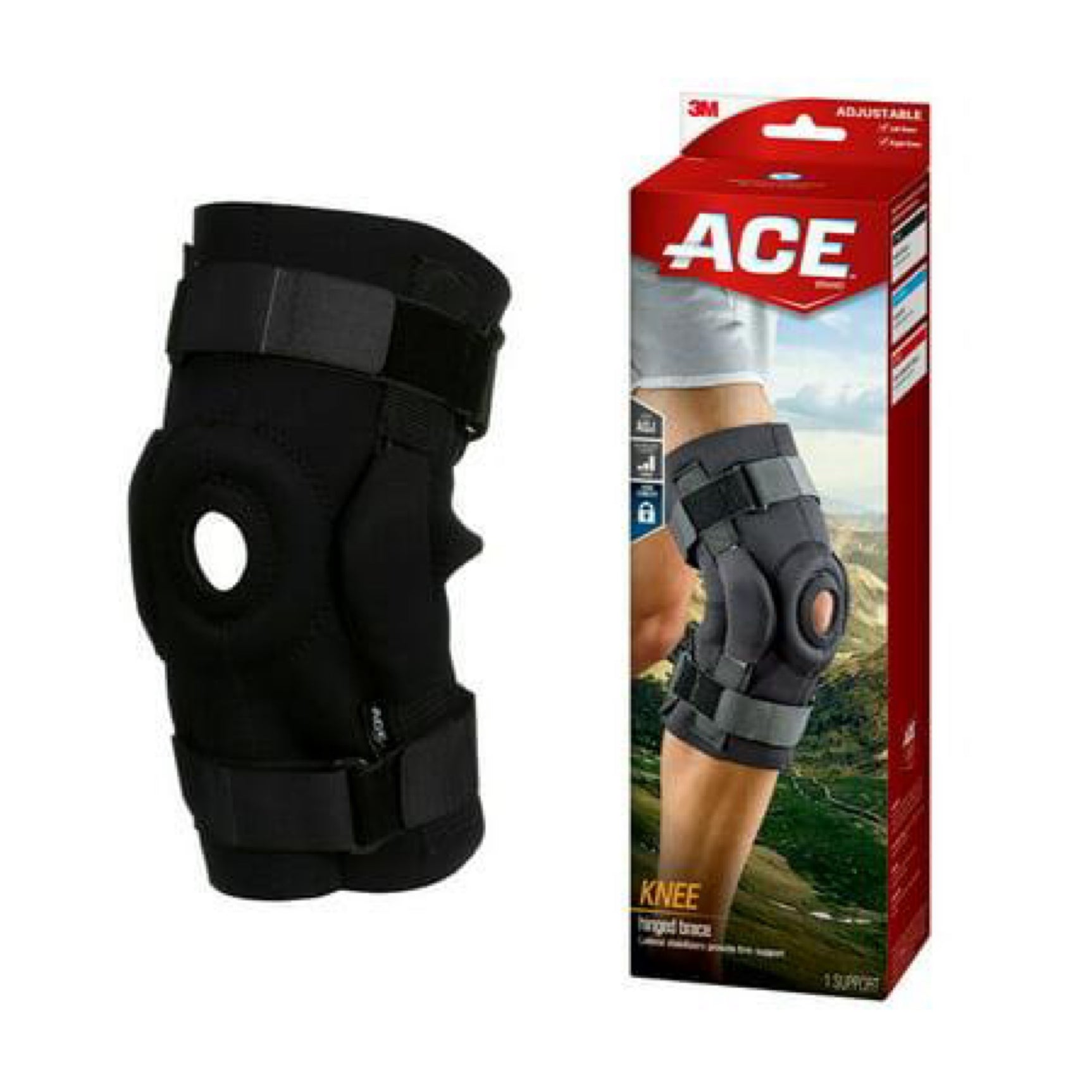 ACE Brand Hinged Knee Brace One Size Fits Most