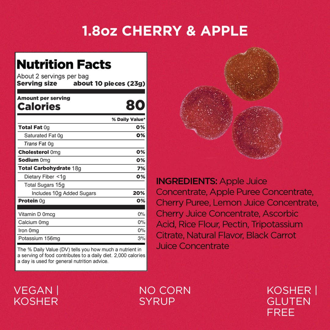 Really Real Gummies - Sour Apple & Cherry (1.8 oz Bags) - Image 5