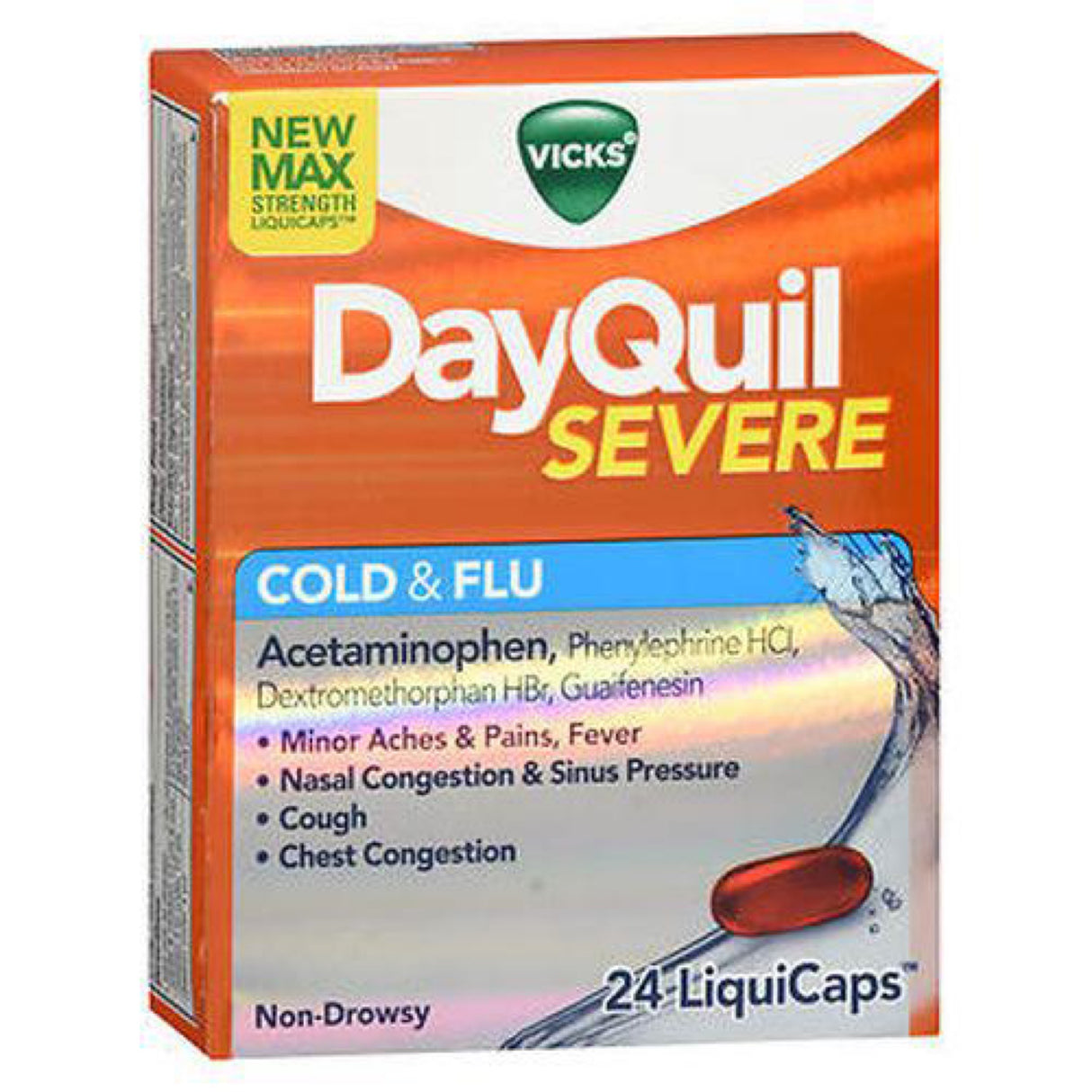 Vicks DayQuil Severe Liquicaps Flu Relief