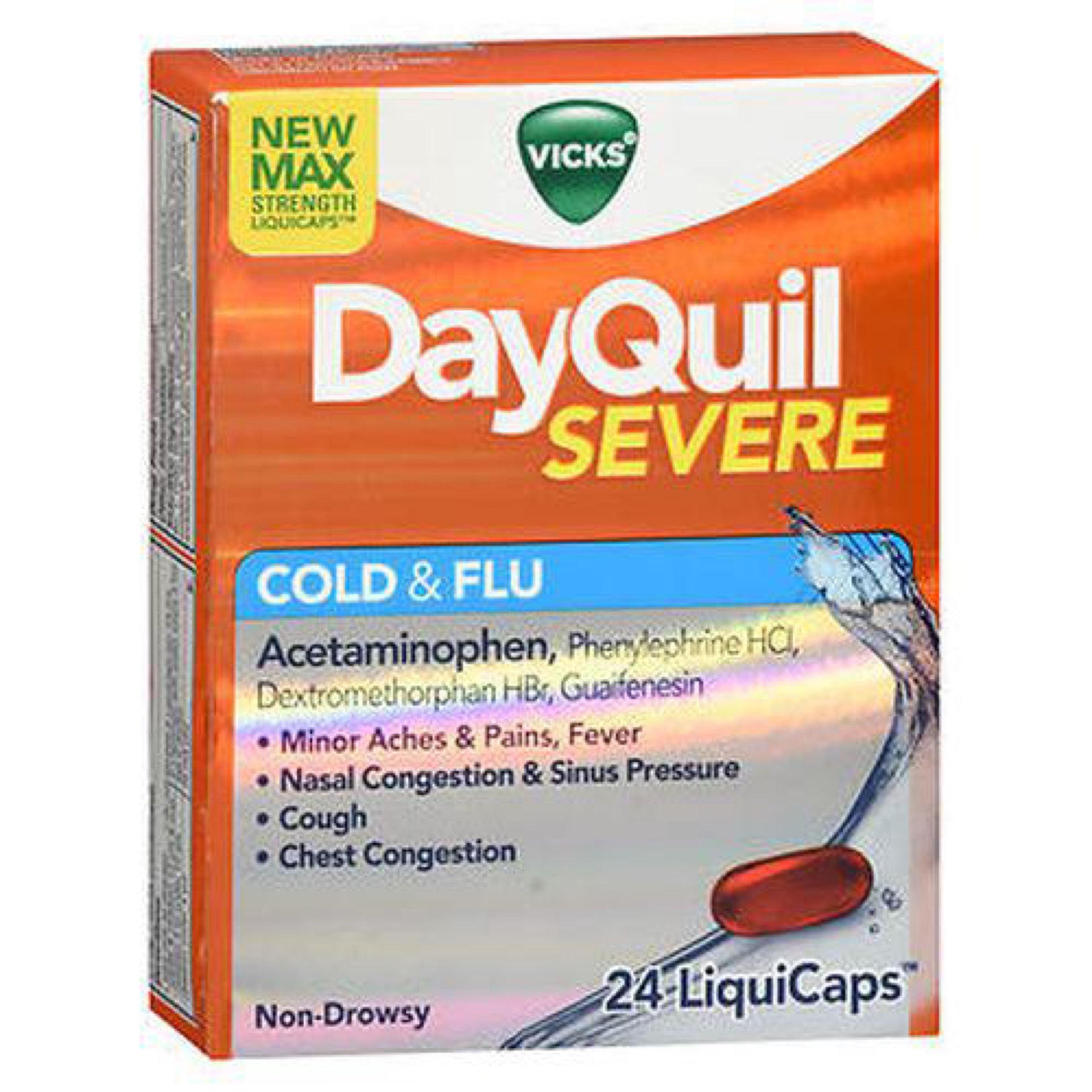 Vicks DayQuil Severe Liquicaps Flu Relief
