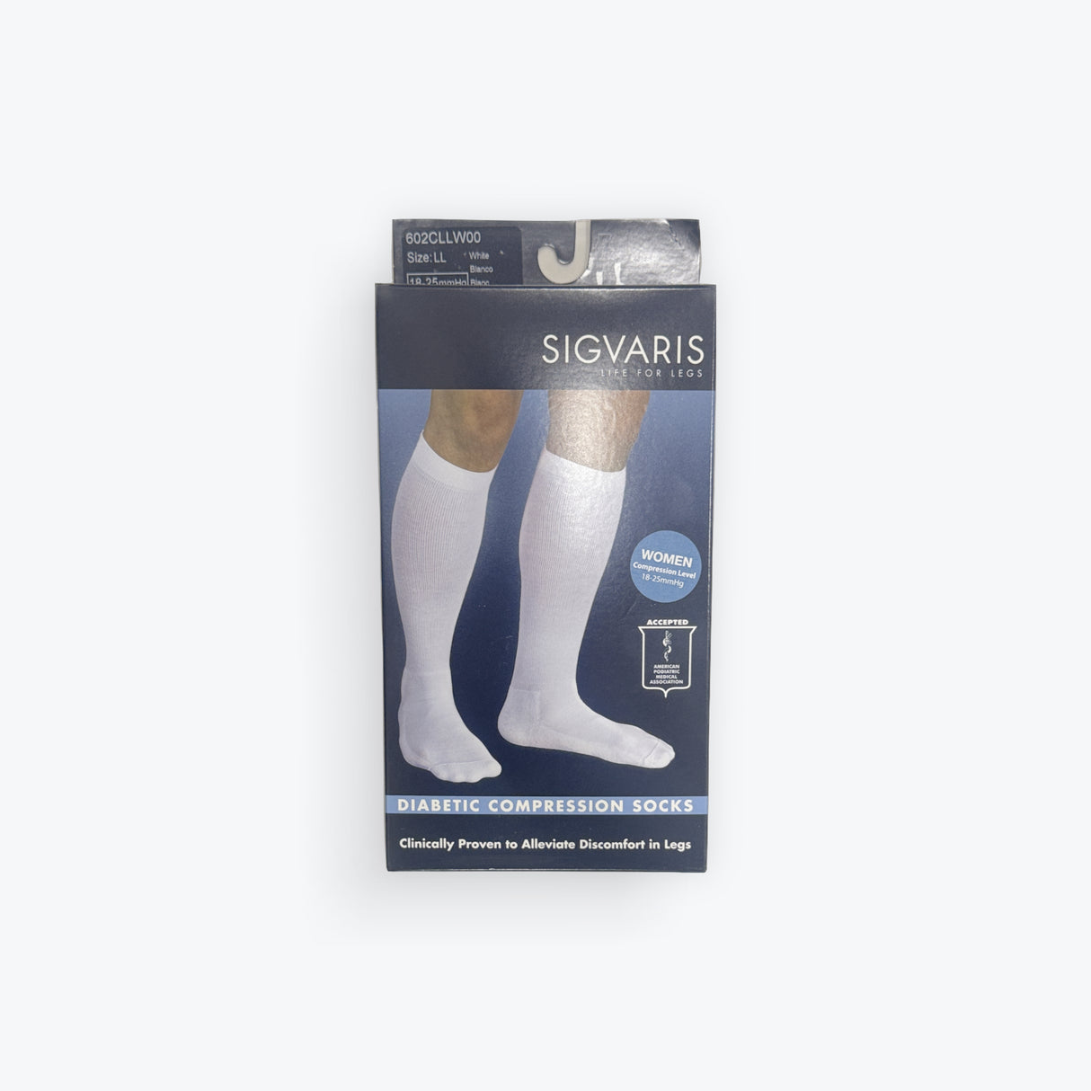 Sigvaris 602CLSW00 18-25mmHg Womens Closed Toe Knee High Compression Sock