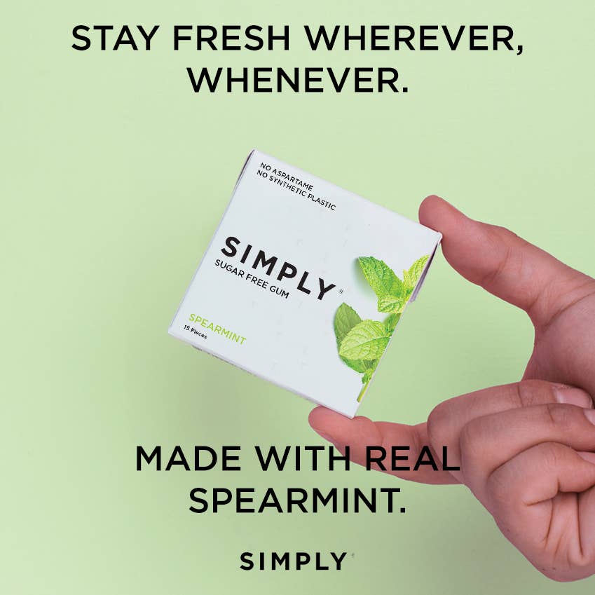 Sugar Free Spearmint Gum - Natural + Plastic-Free - Image 4