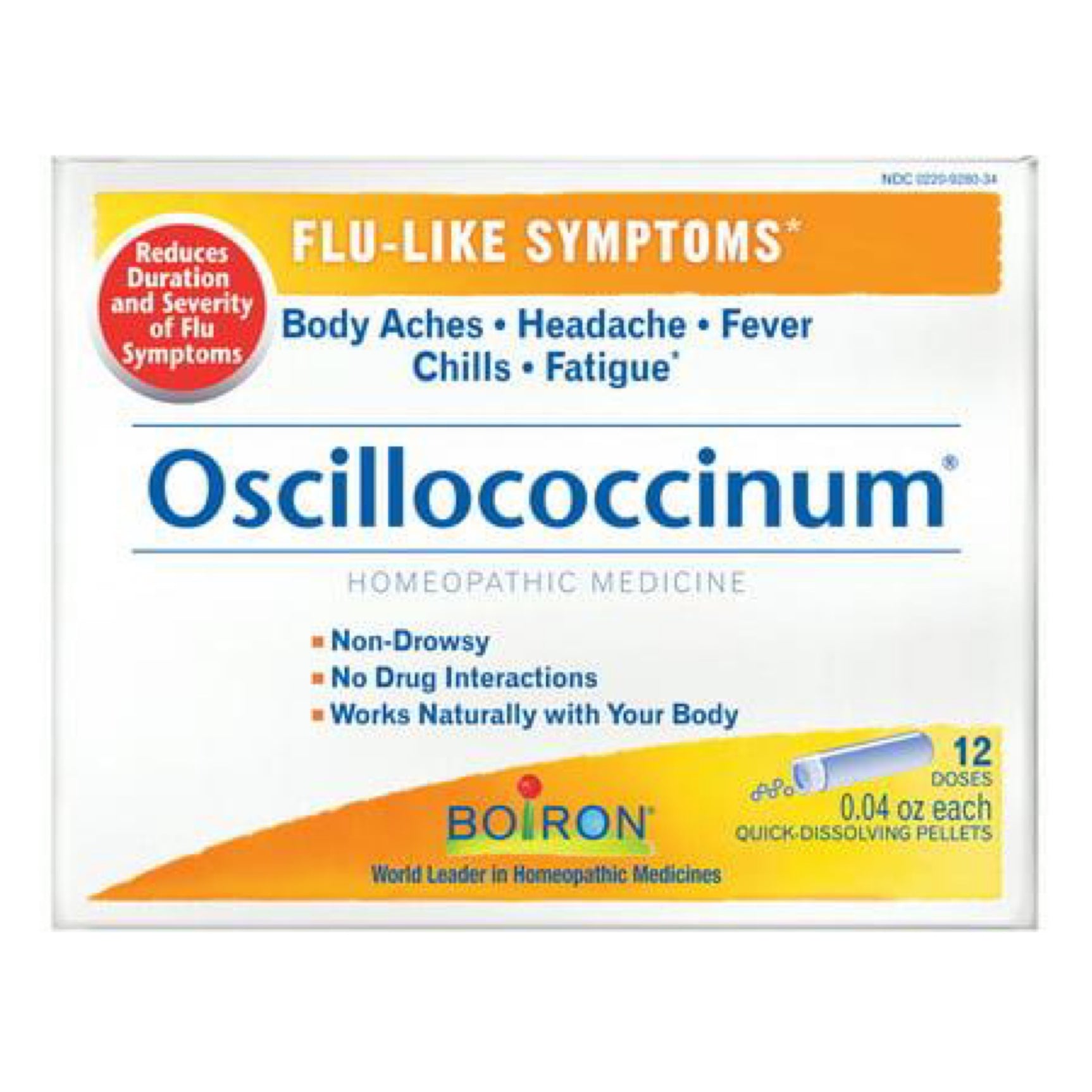 Boiron Oscillococcinum for Relief from Flu-Like Symptoms of Body Aches, Headache, Fever, Chills