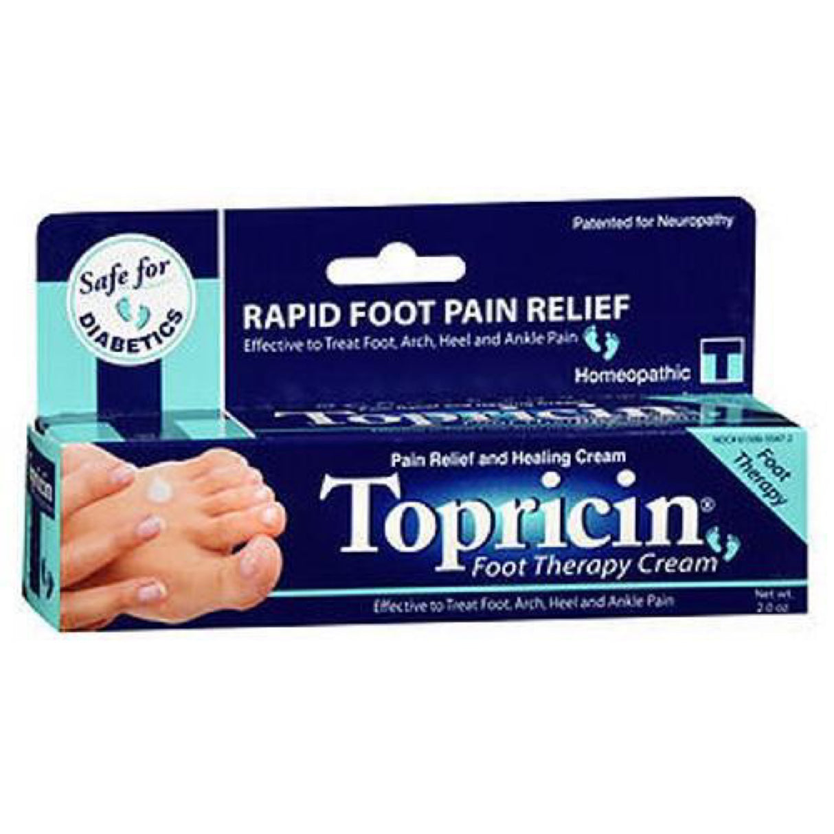 Topricin Foot Pain Relief Cream 2oz