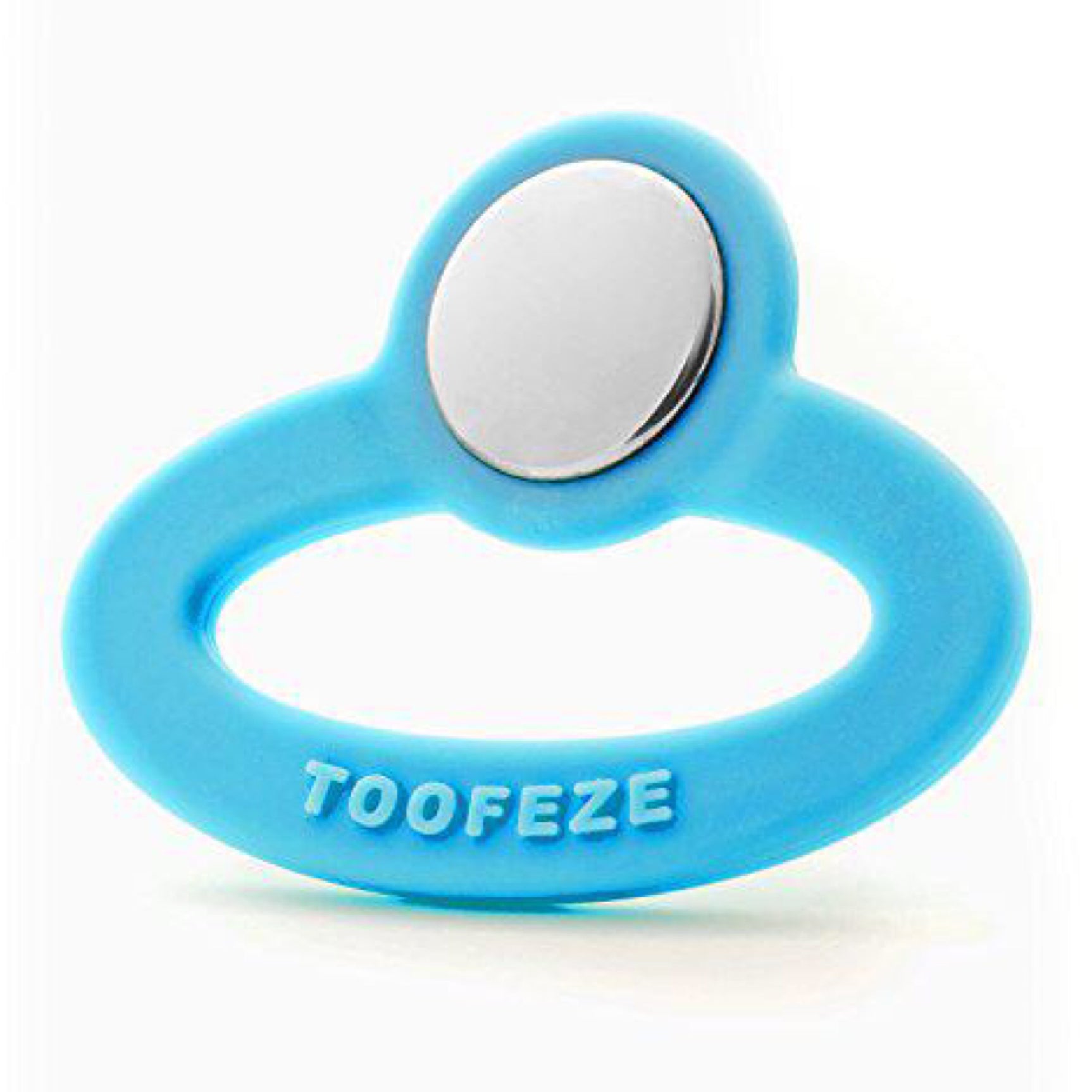 Toofeze Ice Cold Baby Teether Toy – Fast Pain Relief – All Natural Silicone and Stainless – Ages 3 mos+ (Sky Blue)