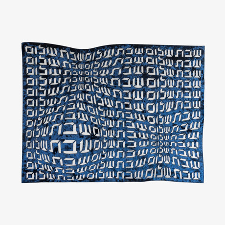 Challah Cover Hebrew Type: Black