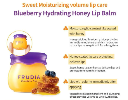 FRUIDA Hydrating Honey Lip Balm: Blueberry Hydrating - Image 9
