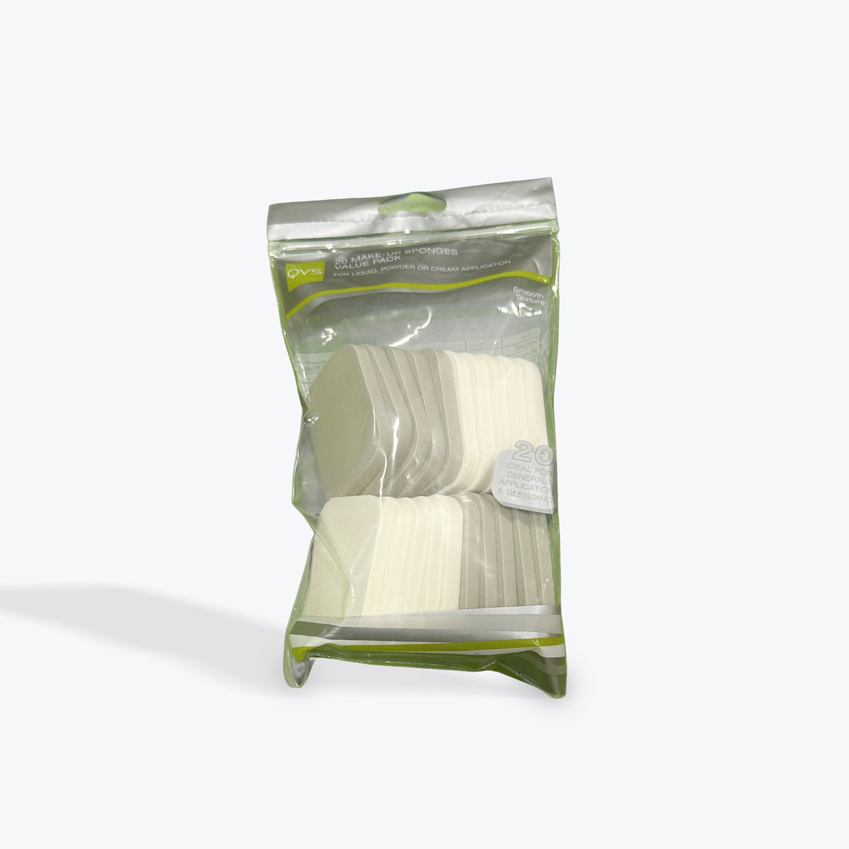 QVS Rectangle Make-Up Sponges Pack of 20.