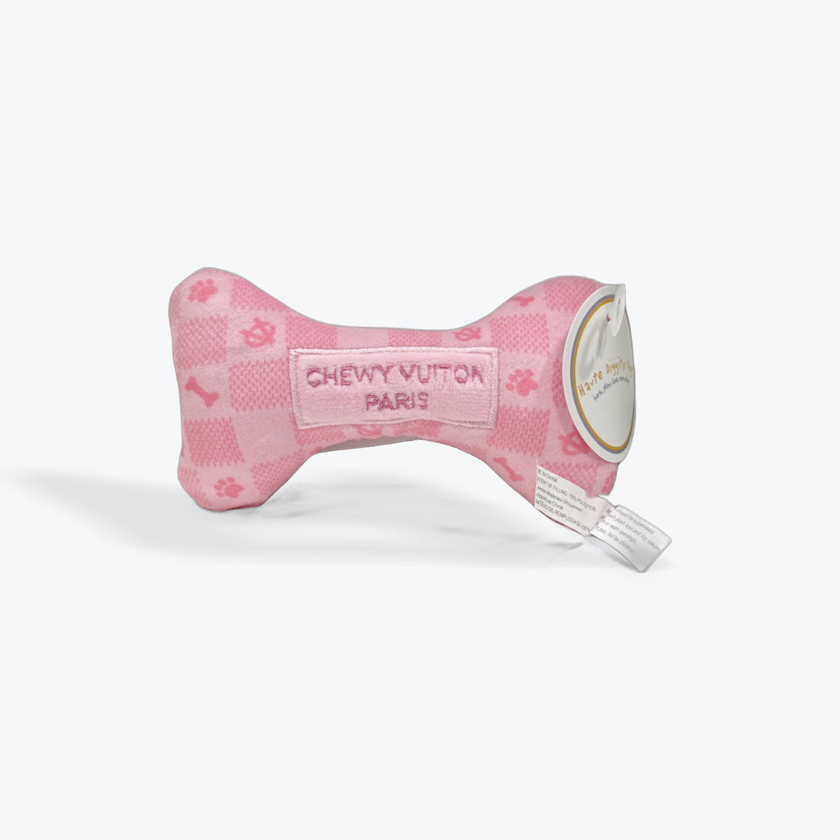 Pink Checker Chewy Vuiton Bone By Haute Diggity Dog