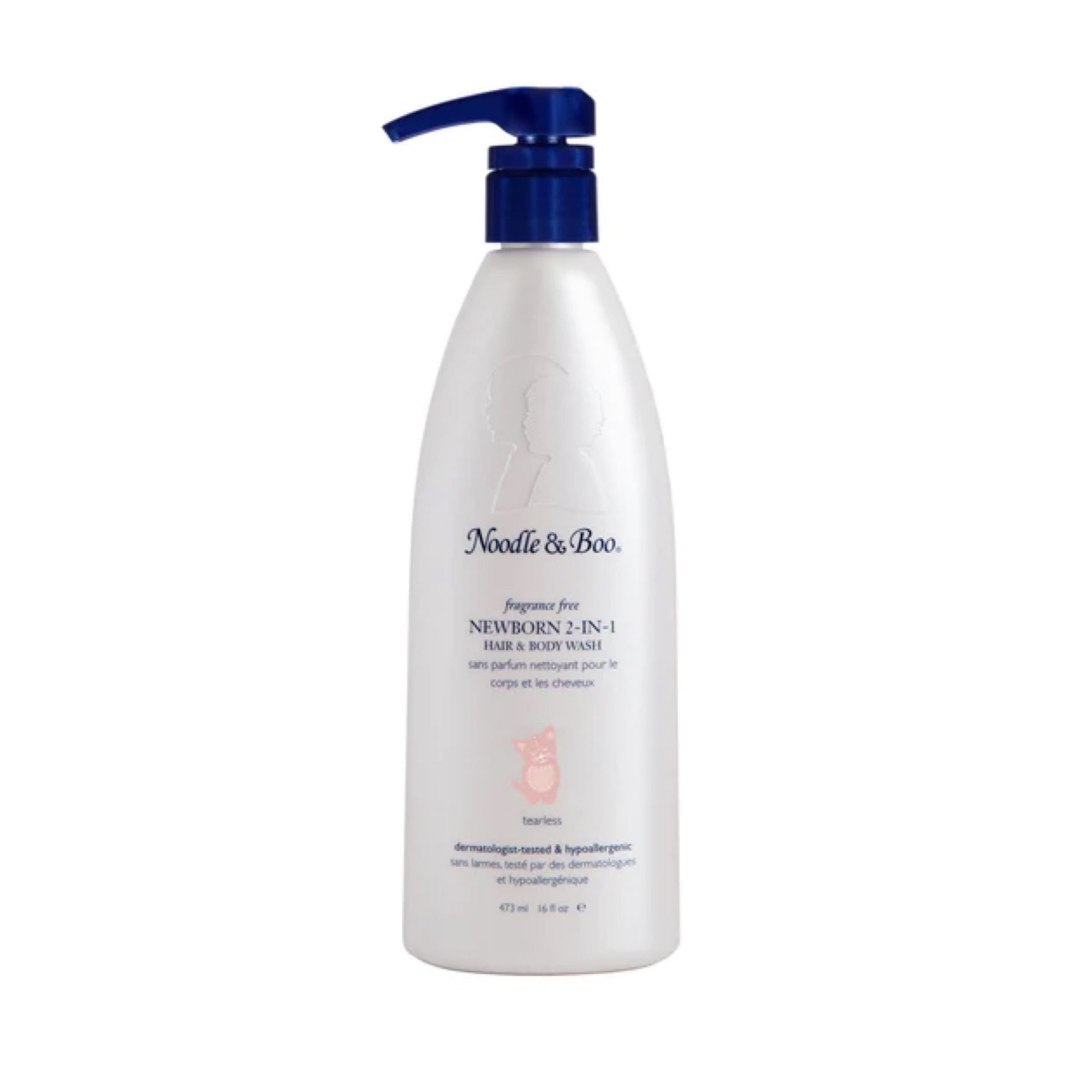 Noodle & boo Jabón para cabello y cuerpo 2 en 1 sin fragancia para recién nacidos