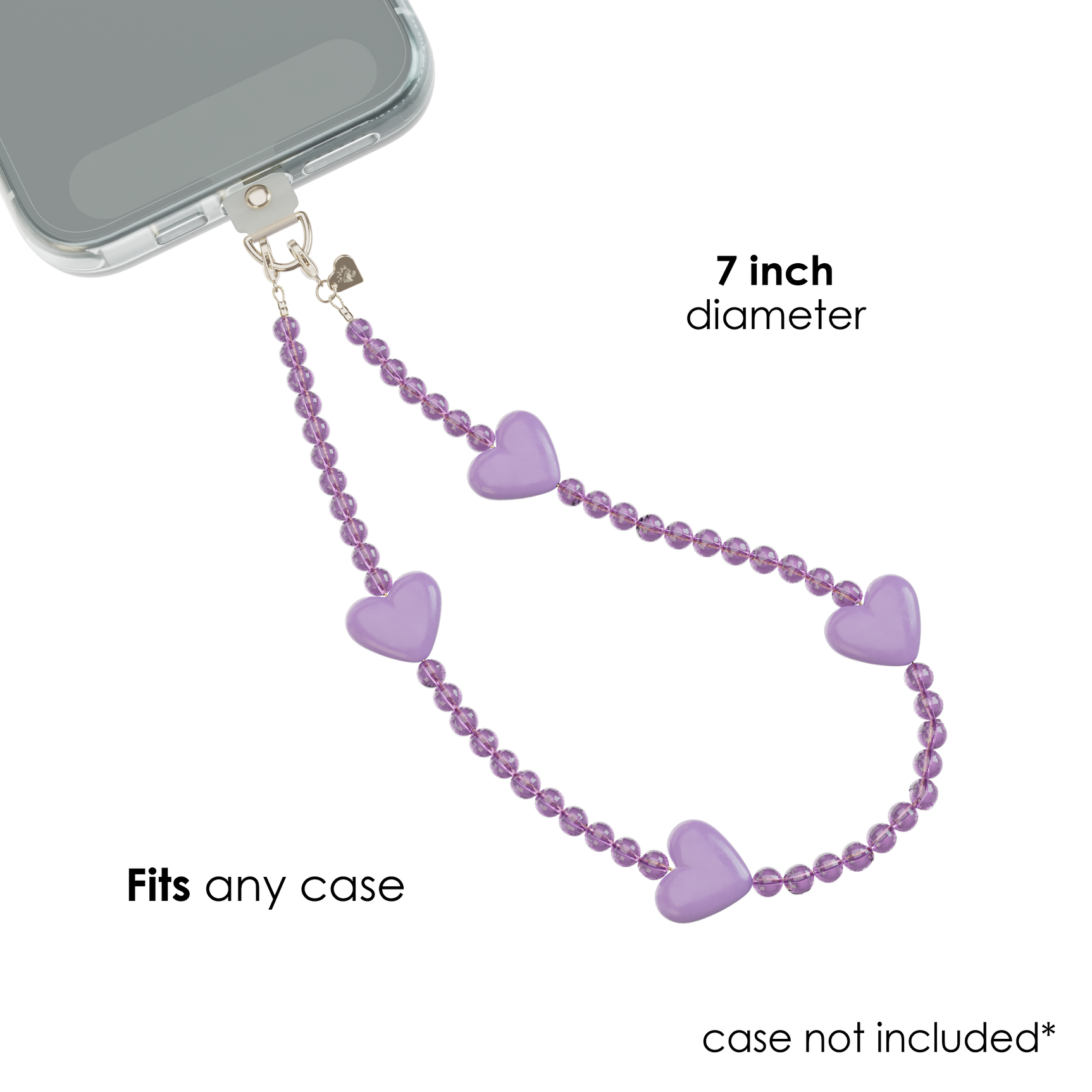 Purple Heart Phone Charm - Image 3