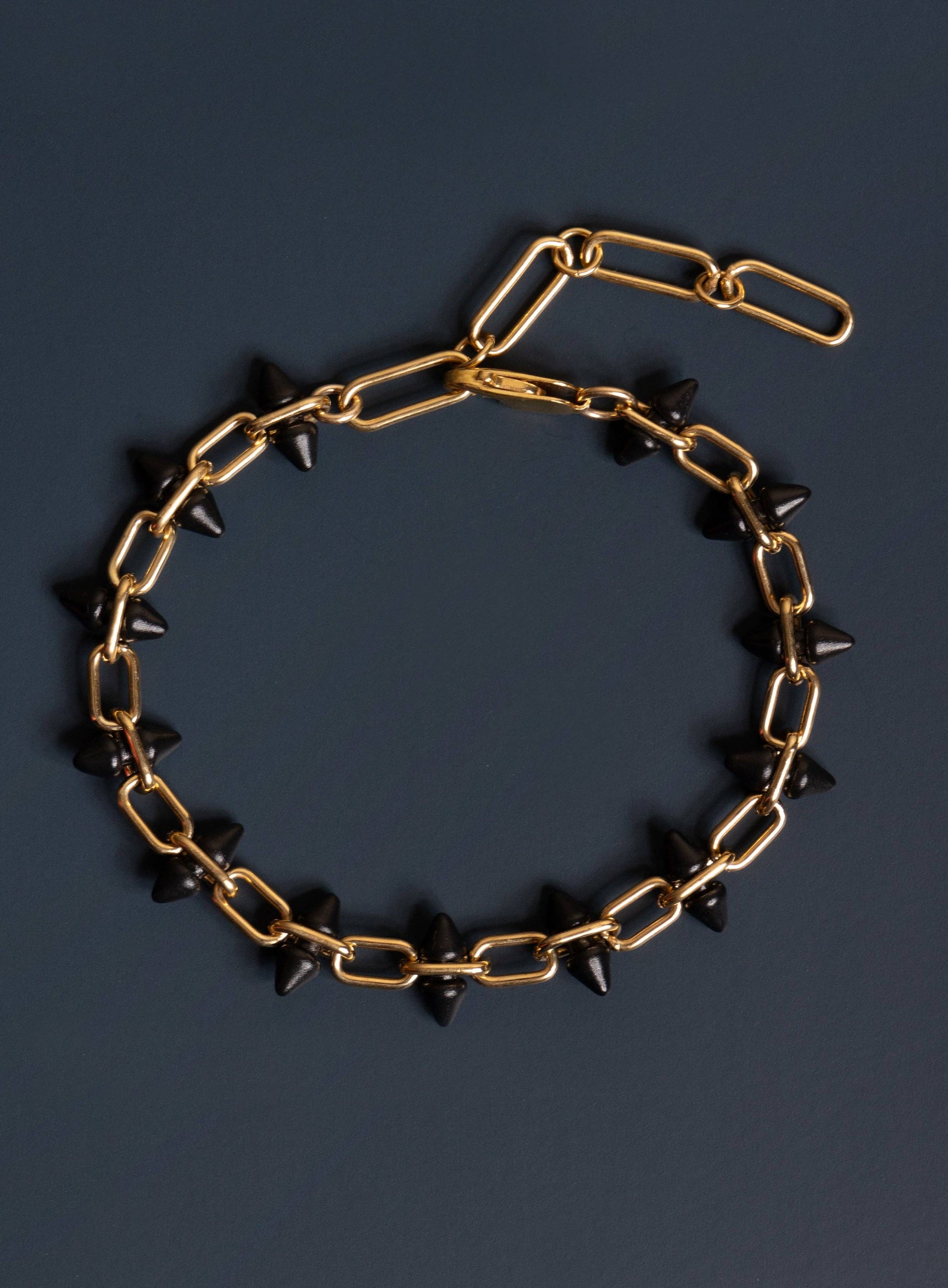 We Are All Smith 14k Gold Filled and Titanium Adjustable Spike Men's Bracelet - Image 7