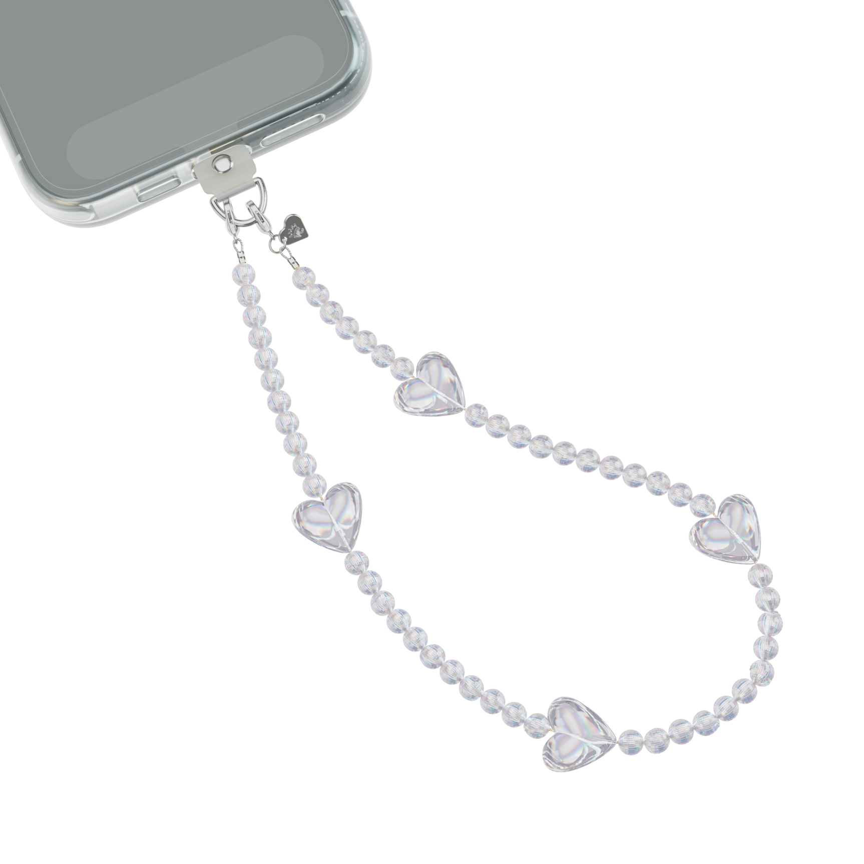 Holo Heart Phone Charm