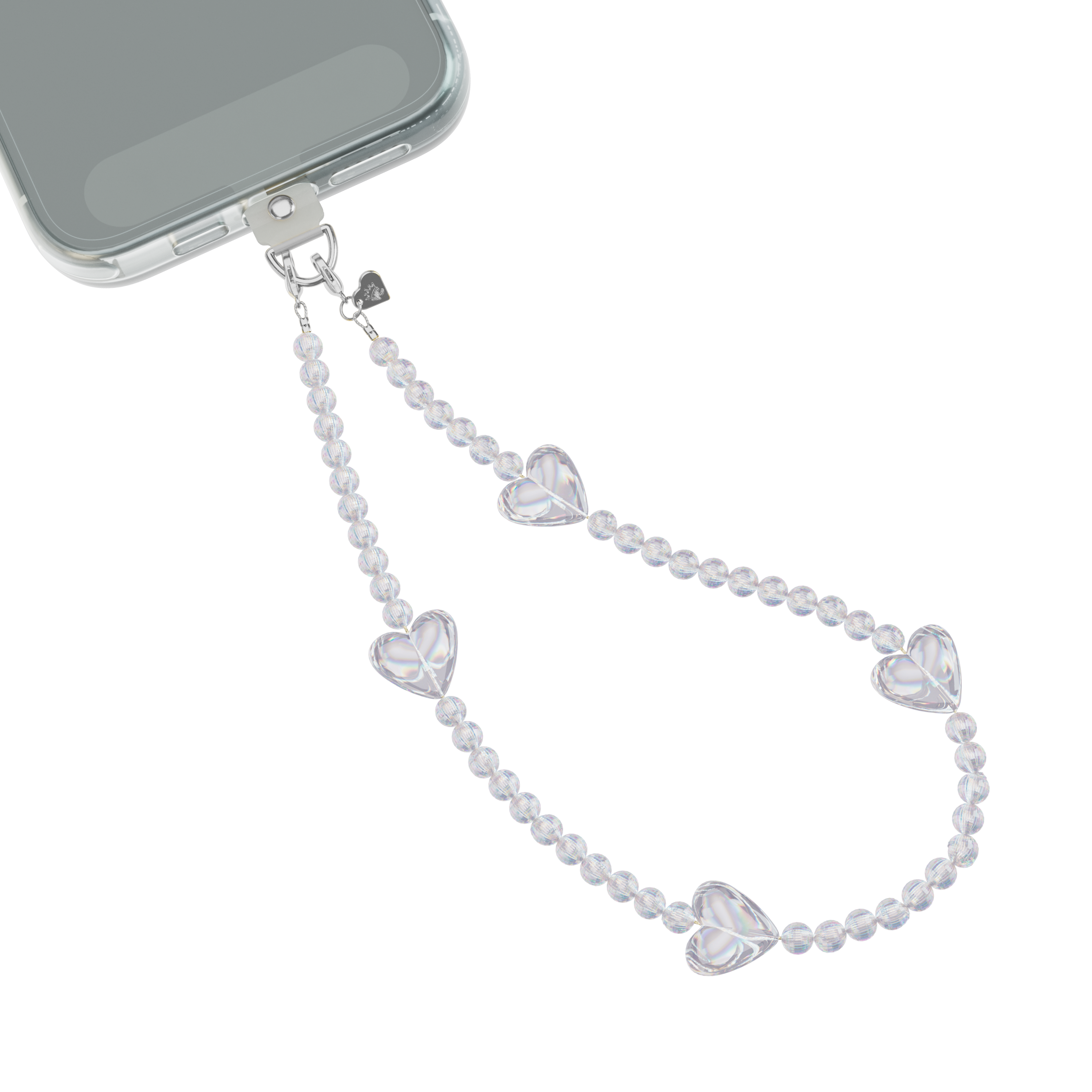 Holo Heart Phone Charm
