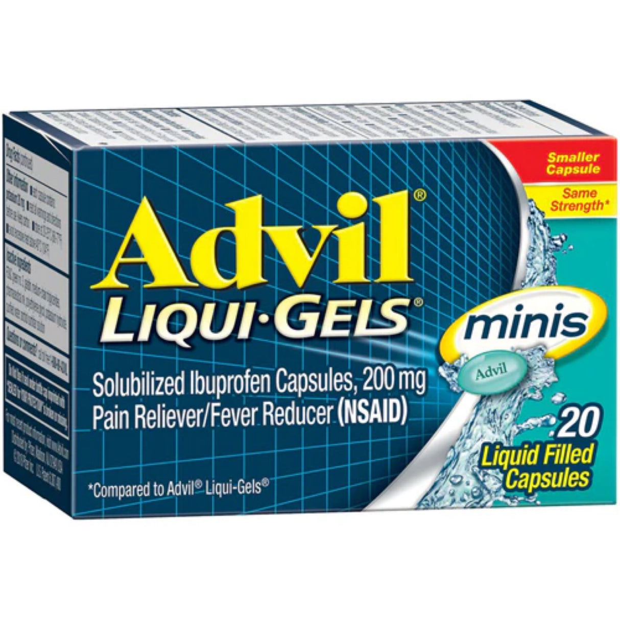 Advil Liqui-Gels Minis 200 MG Ibuprofen Capsules, 20 Count
