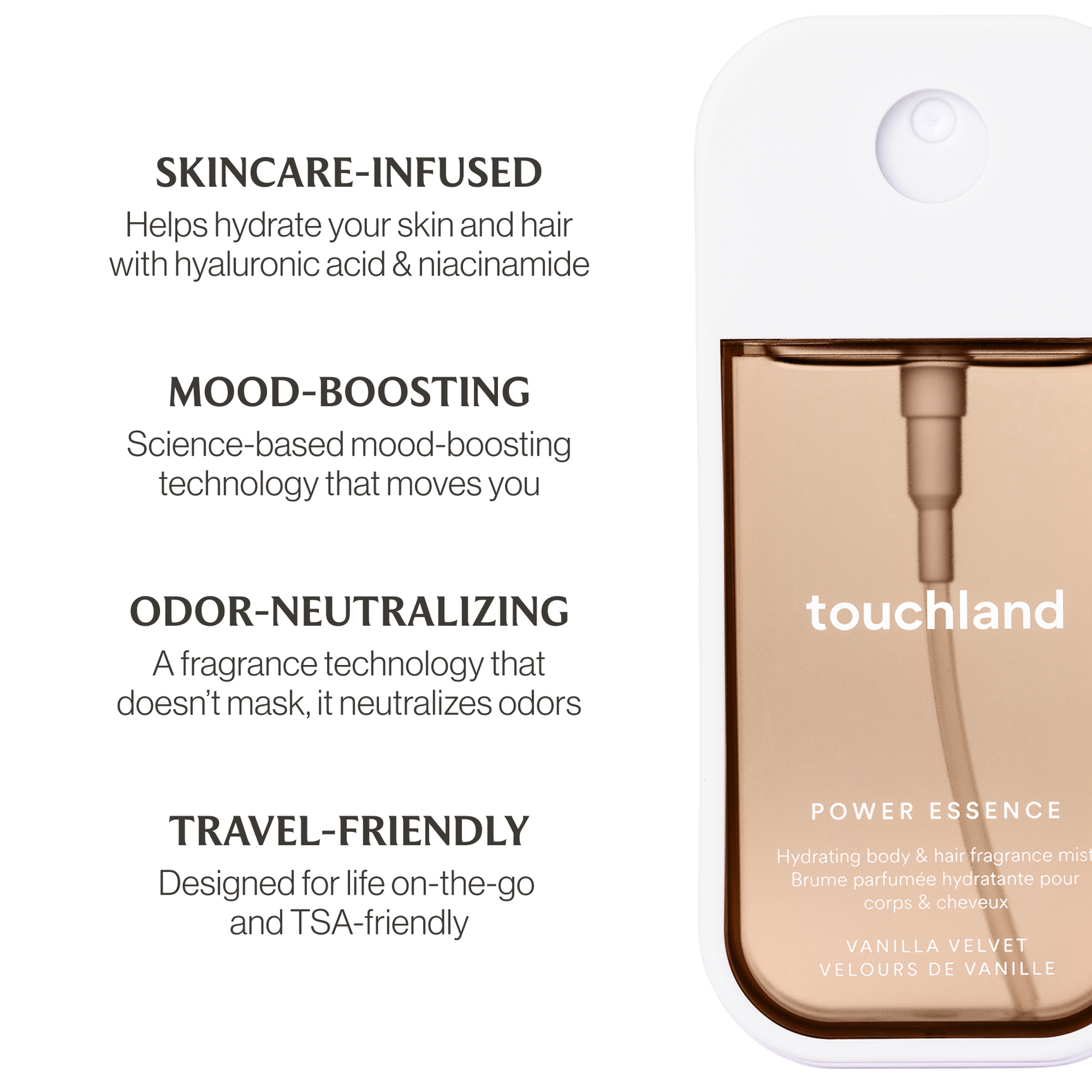 Touchland Vanilla Velvet Power Essence Body & Hair Fragrance Mist - Image 4