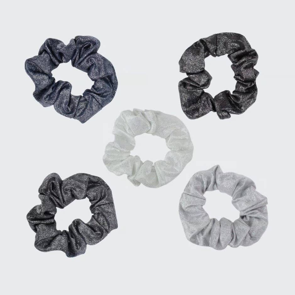 KITSCH Scrunchies Metallic (Black/Gray) - Image 5