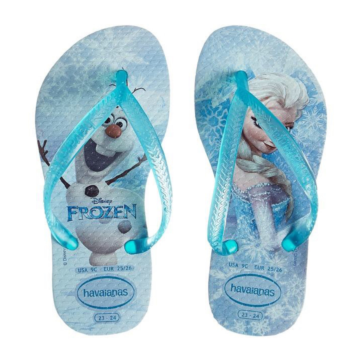 Girl's Kids Slim Frozen Flip Flop, Size 31 Br - Blue Ice Blue 31 BR