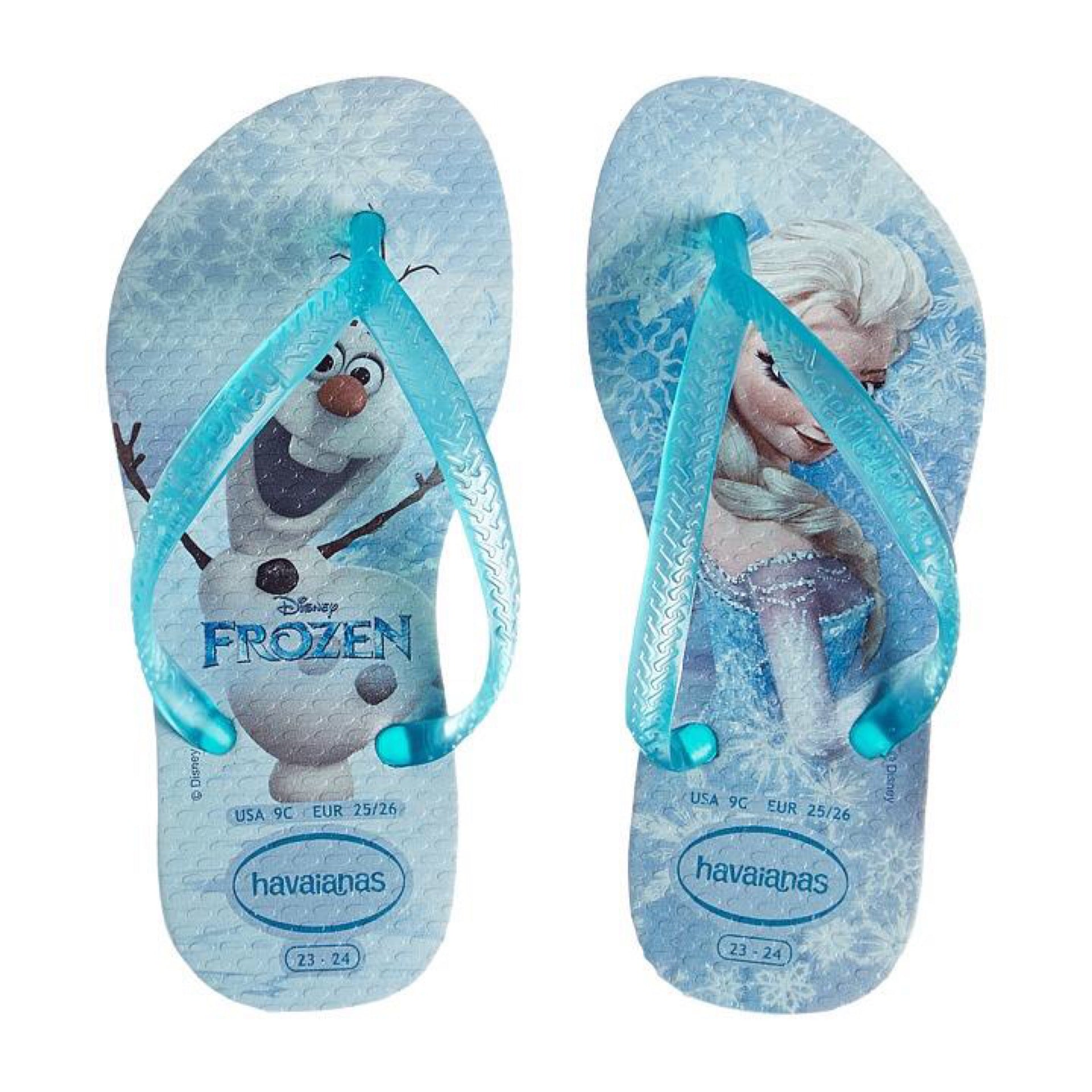 Girl's Kids Slim Frozen Flip Flop, Size 31 Br - Blue Ice Blue 31 BR