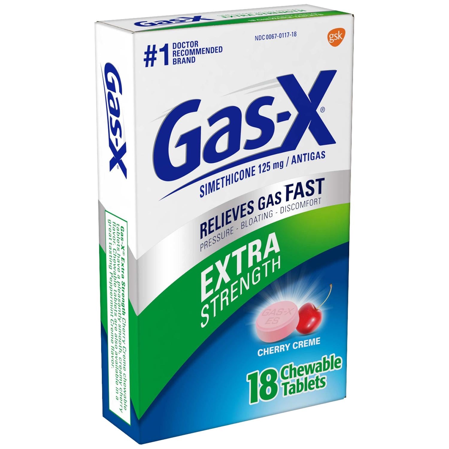 GAS-X Extra Strength Gas Relief Simethicone Chewable Tablets Creme