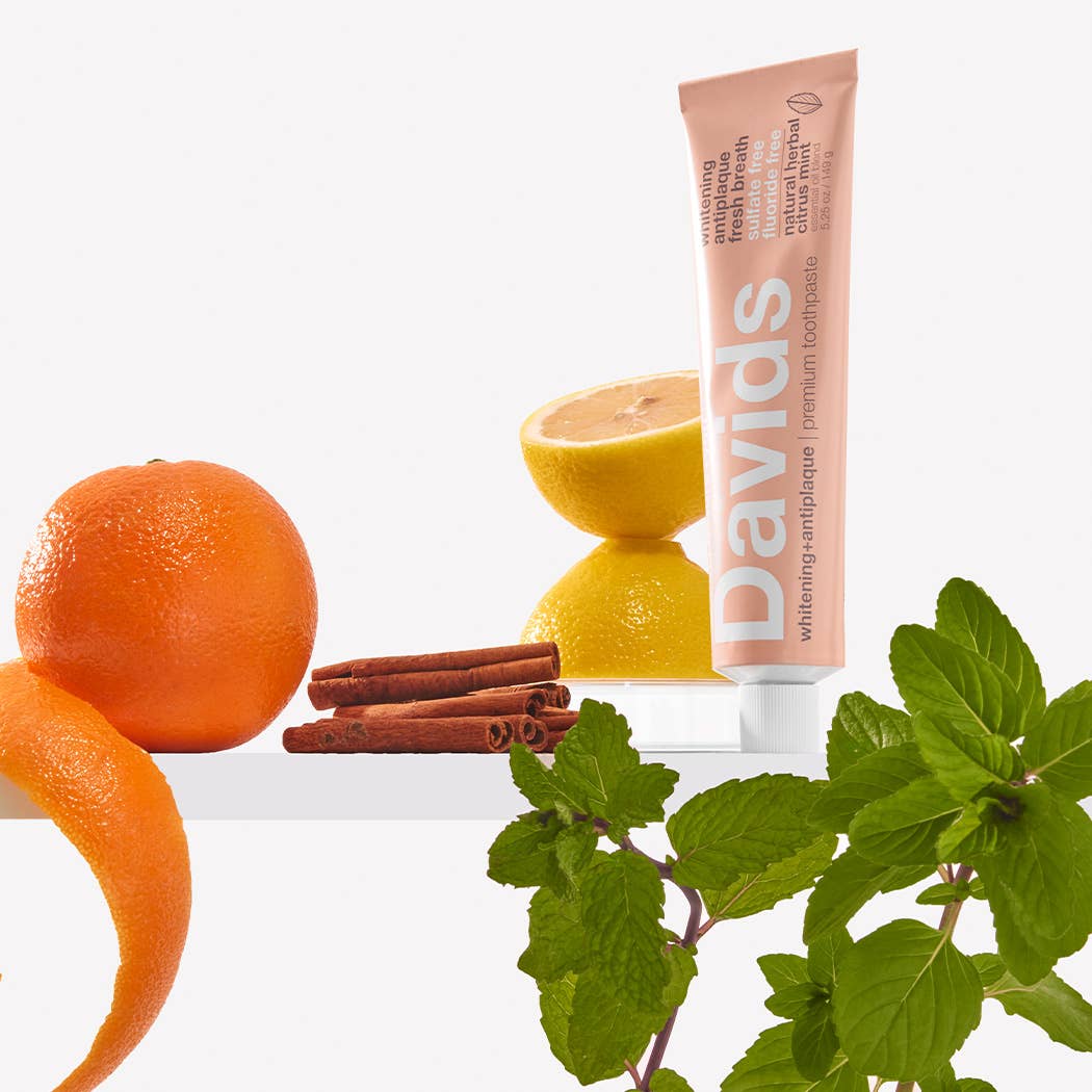 Davids premium toothpaste / herbal citrus peppermint - Image 2