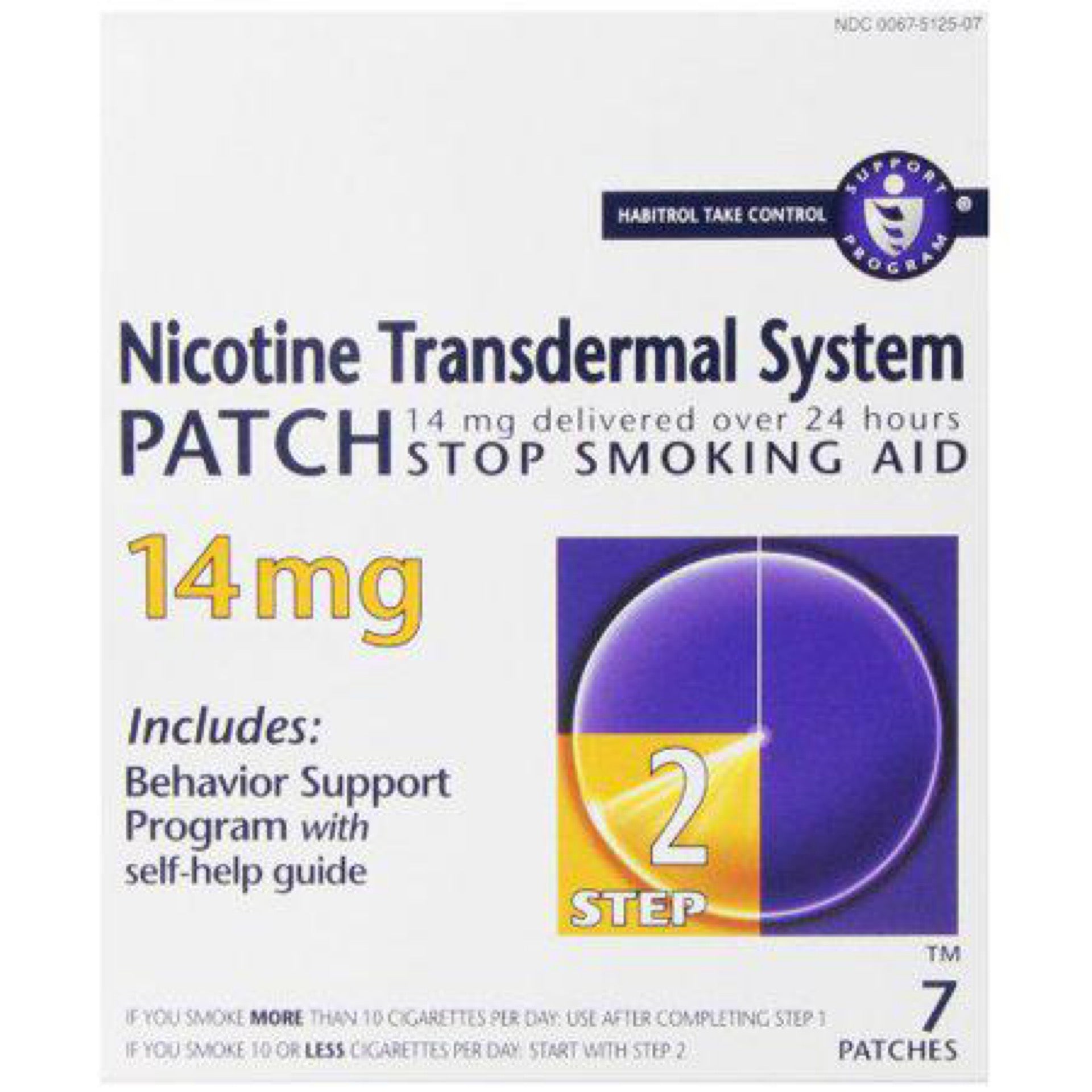 Nicotine Trans Patch Smoking Cessation Step 2 14 MG