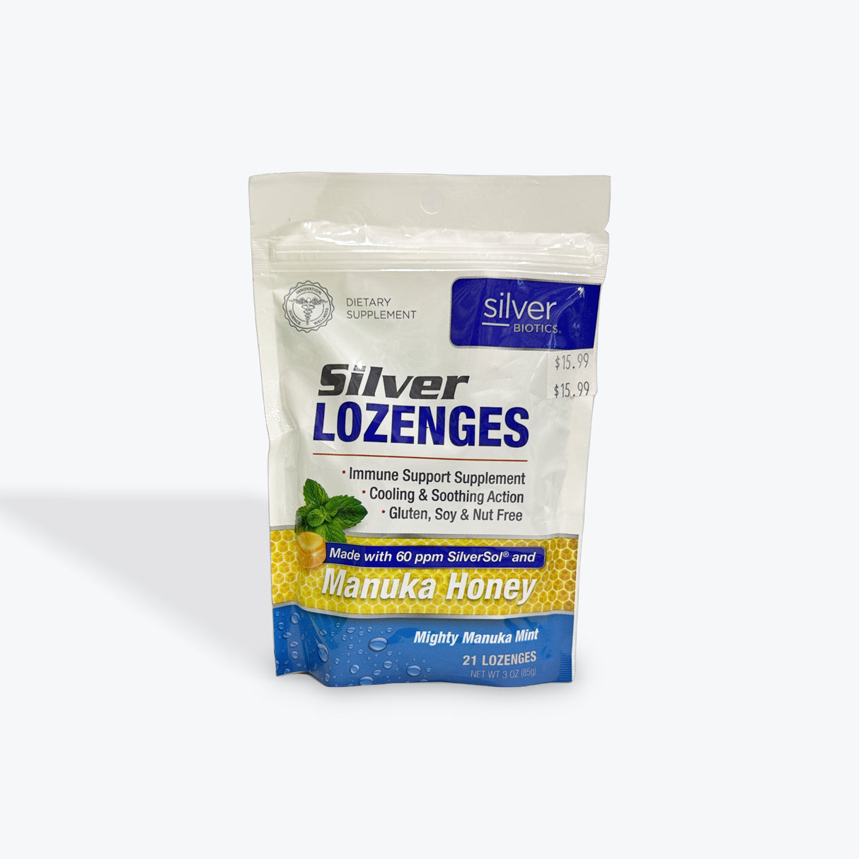 Silver Biotics Mighty Manuka Mint Lozenges