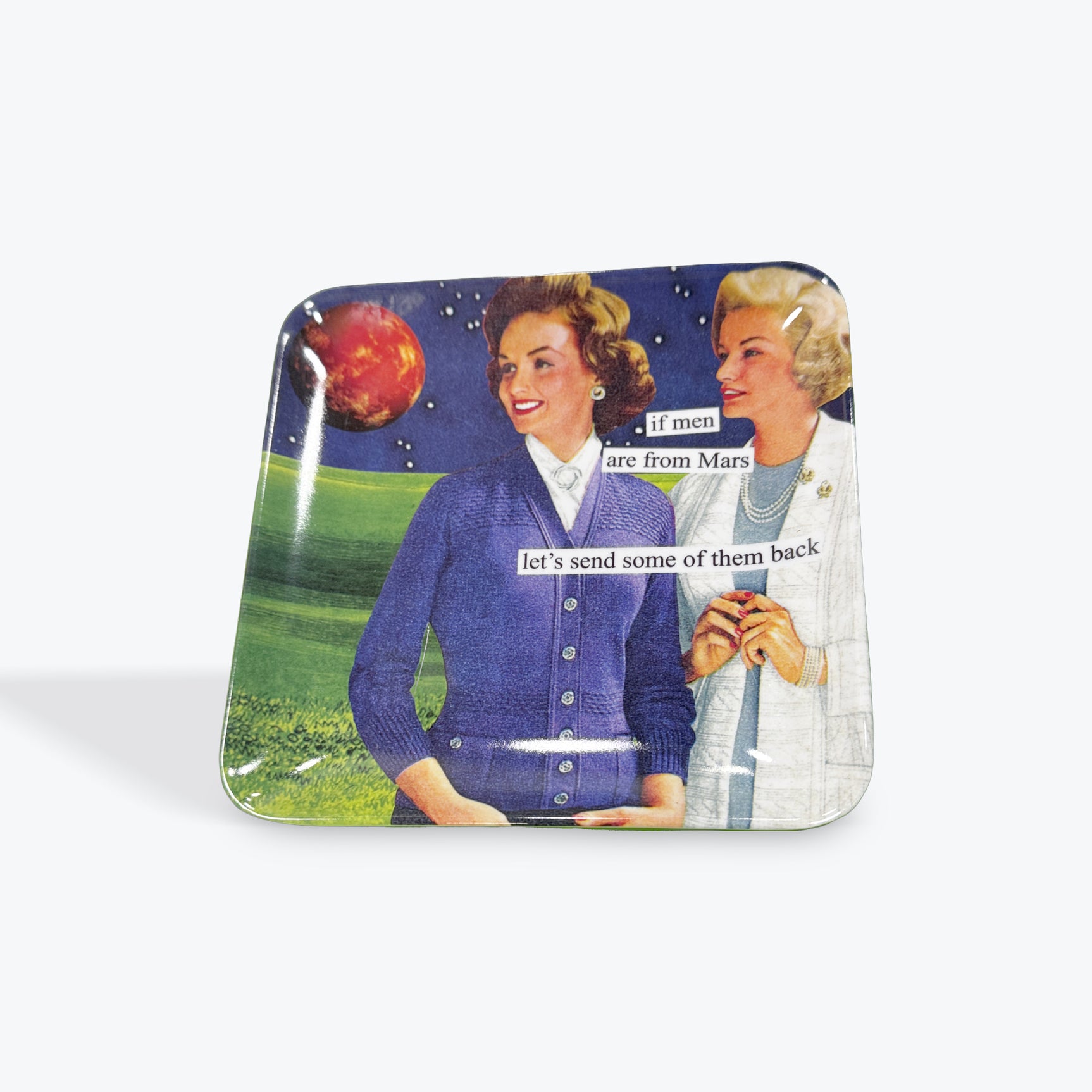 Anne Taintor “ if men are from mars let’s send them back” plate