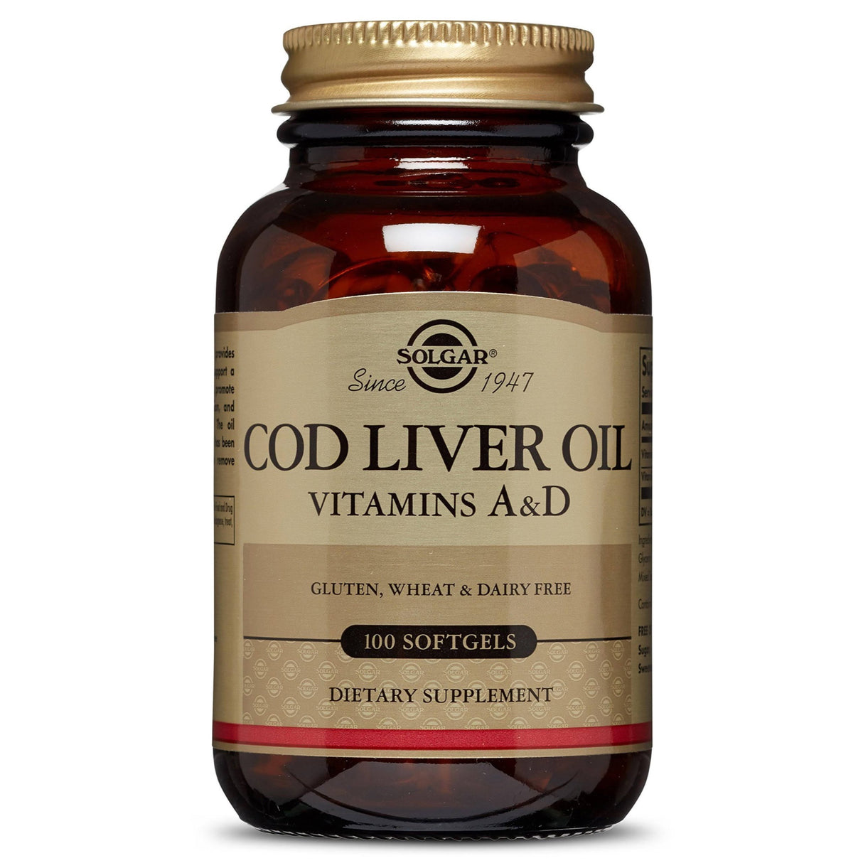 Solgar Cod Liver Oil with Vitamins A&D 100 softgels