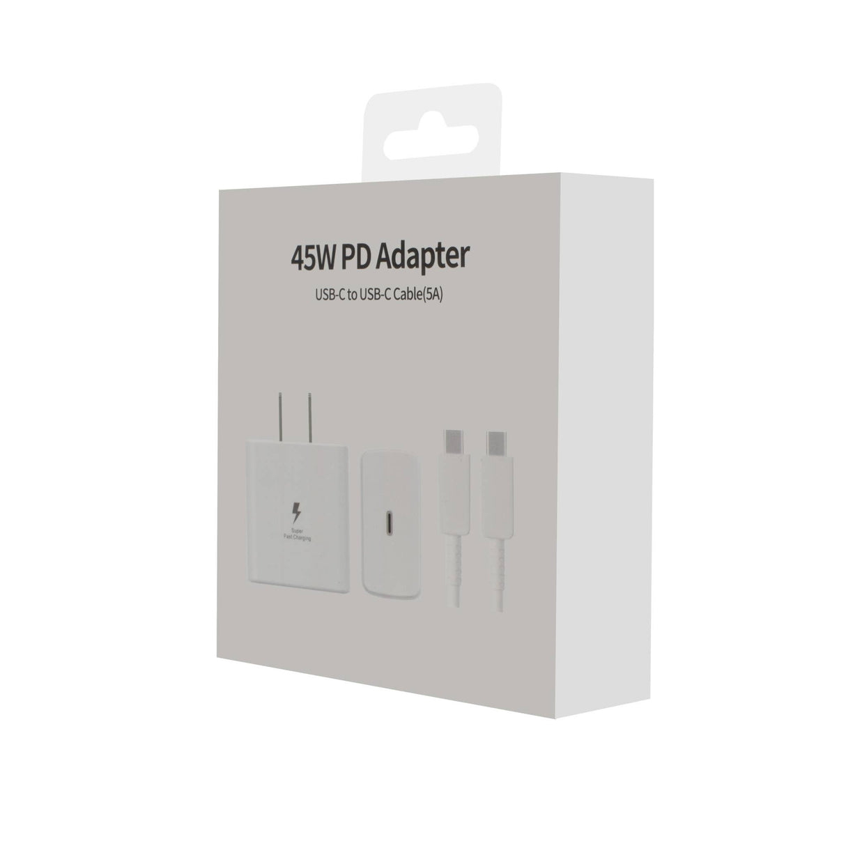 45W PD Combo Type C To Type C WHITE