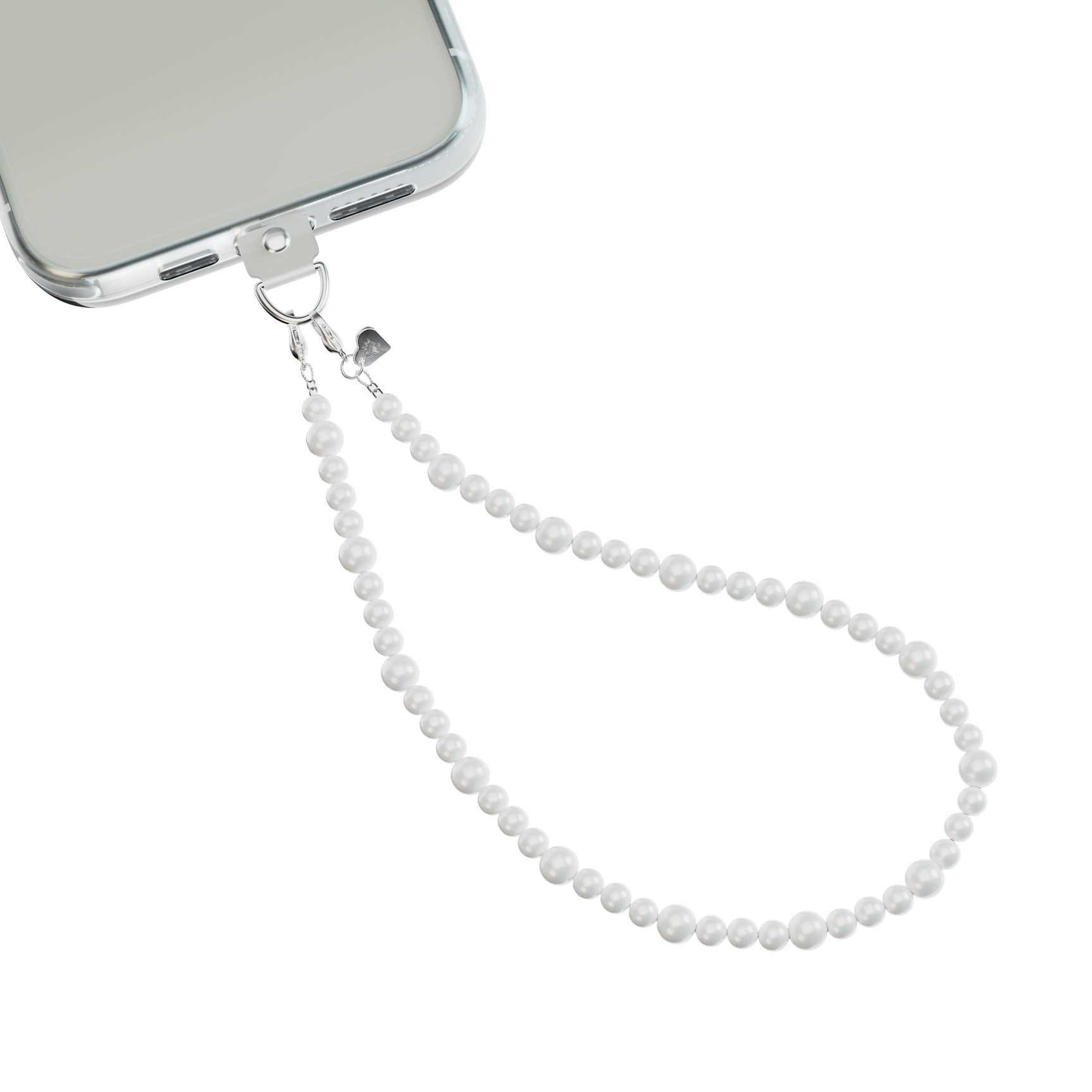 White Pearl Phone Charm