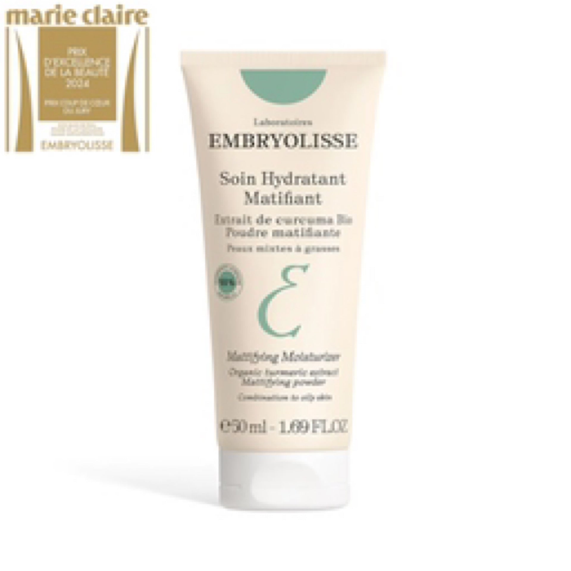 Embryolisse Mattifying Moisturizer - Oil Control Face Cream for Oily To Combination Skin - Hydrates & Moisturizes The Skin, Lightweight Formula, Safe for Sensitive Skin