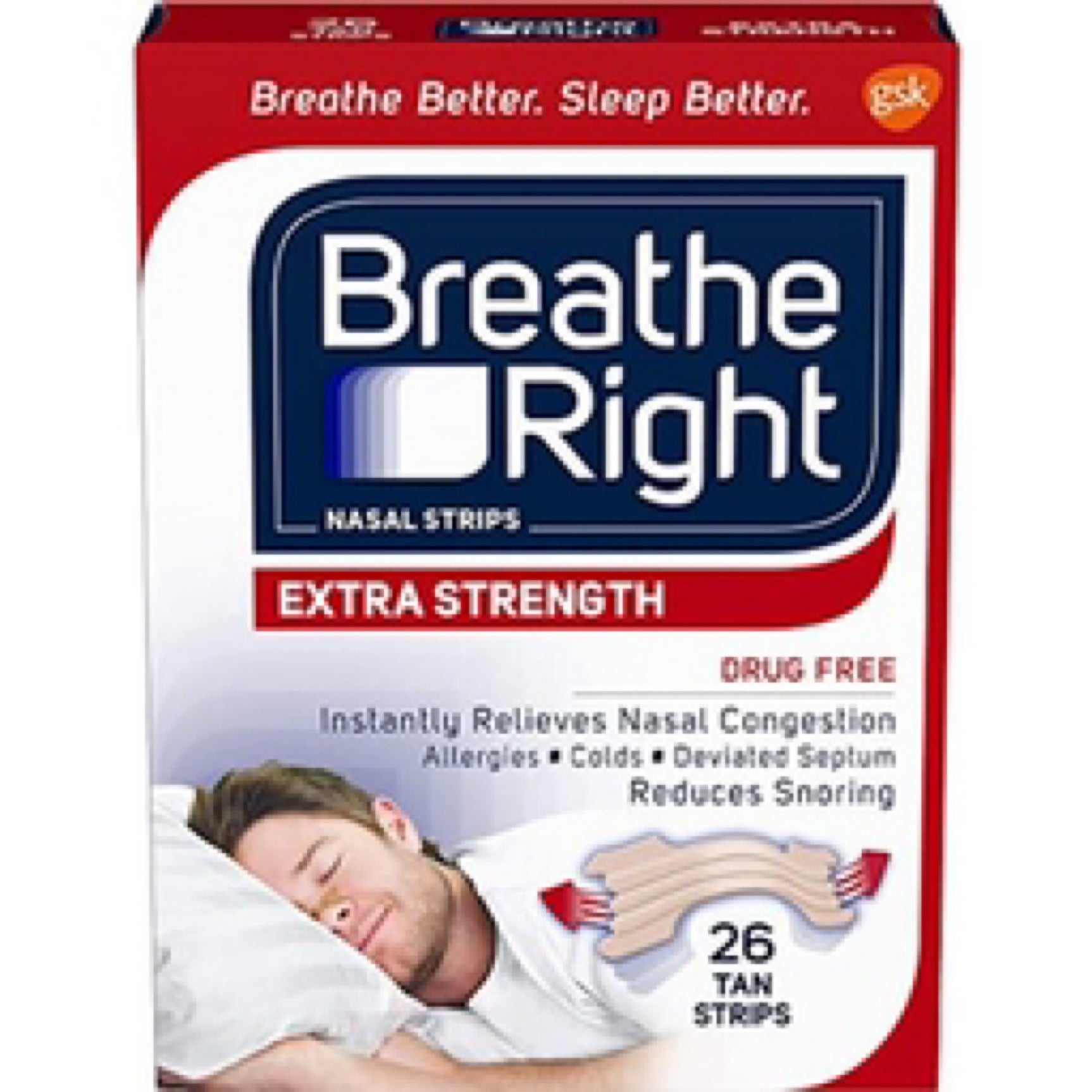 Breathe Right Extra Strength Tan Nasal Strips