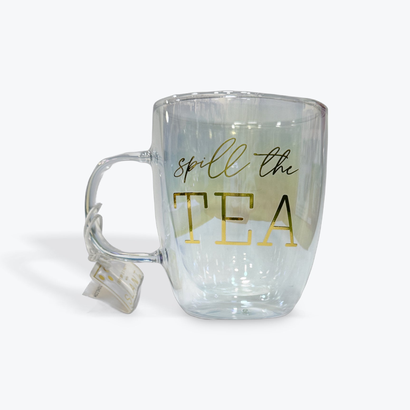 Slant "Spill The Tea" Glass Mug