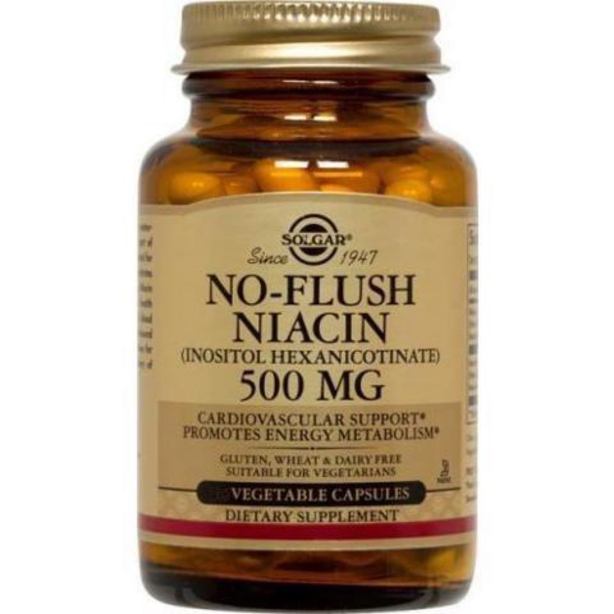 Solgar No-Flush Niacin 500 mg 100 Veg caps