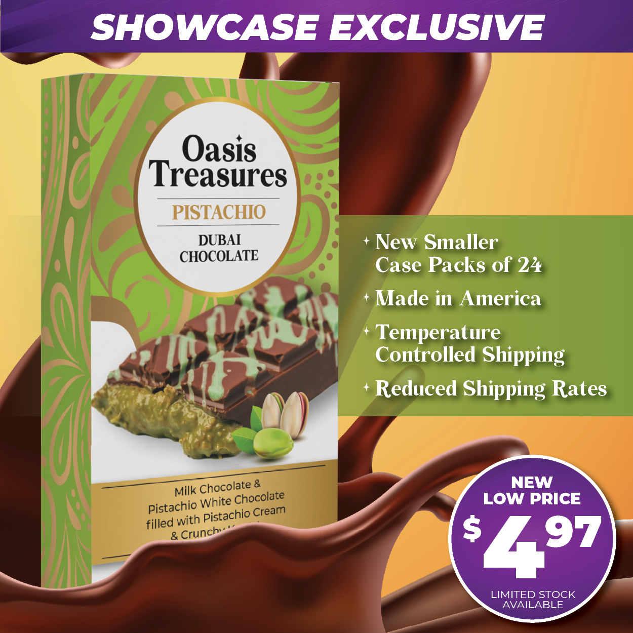 Dubai Chocolate Bar Pistachio by Oasis Treasures in NEW PDQ - Image 8