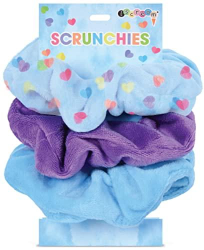 iscream Silky Soft Fleece and Velour Set of 3 Scrunchies