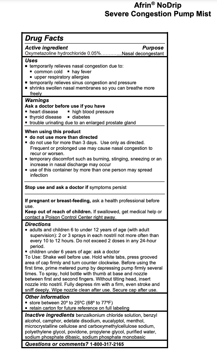 Afrin® No Drip Severe Congestion 0.5oz (15mL) Nasal Pump Mist
