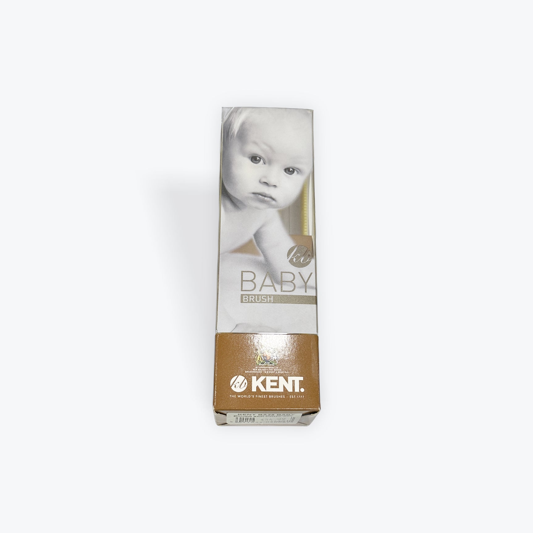 Kent Soft White Boar Bristle Baby Hair Brush & Detangling Comb Kit