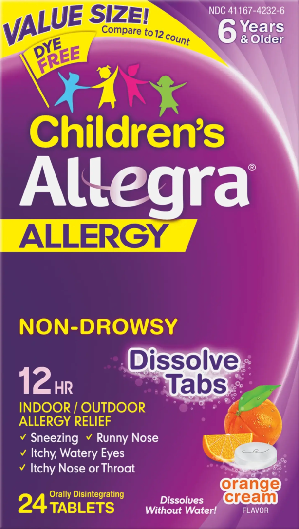 Children's Allegra® Allergy 12 Hour Dissolve Tabs