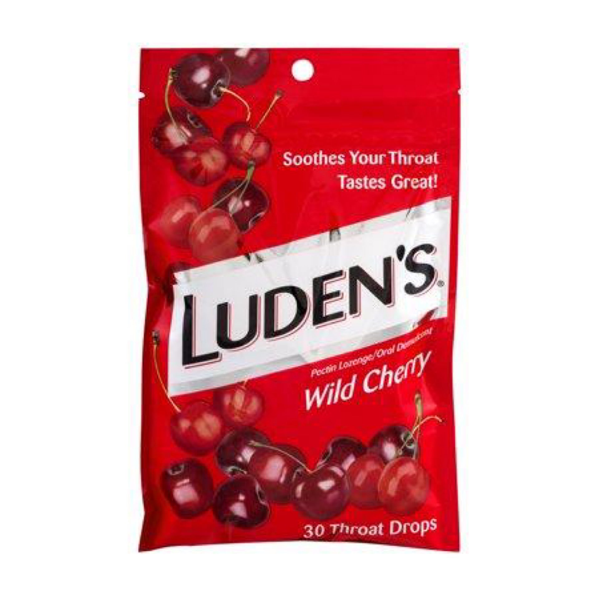 Luden's Wild Cherry Throat Drops | Deliciously Soothing | 30 Drops | 1 Bag (B00I67FS10)