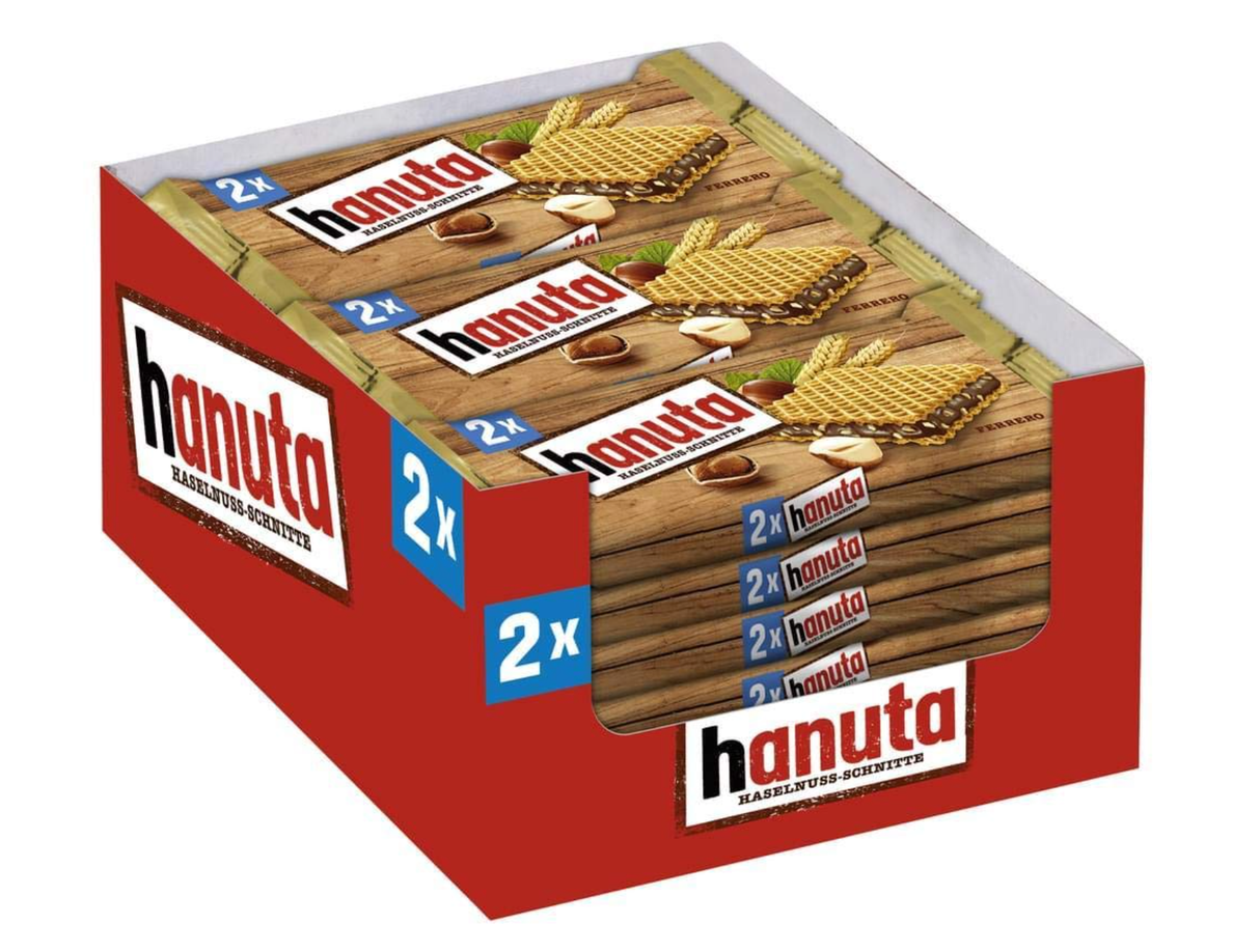 Hanuta Wafers Filled with Hazelnut Creme Chocolate 44g