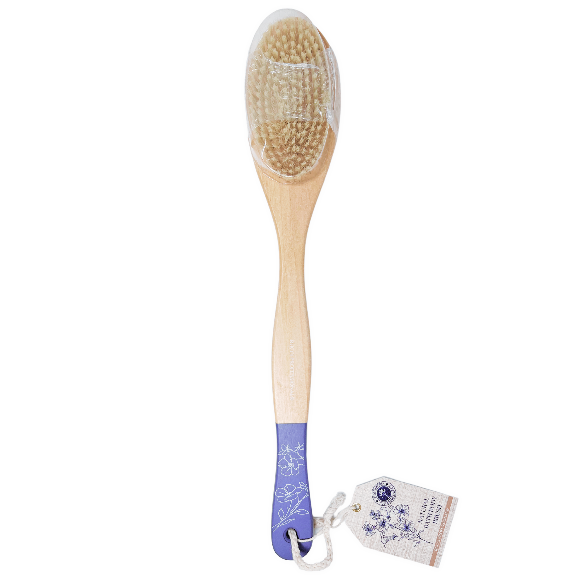 RL438 Bamboo Bath Brush: White