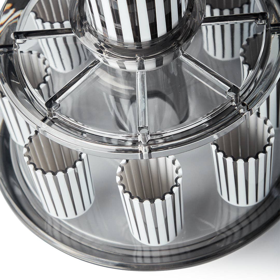 Kiddush Wine Fountain Set: Smoke_White