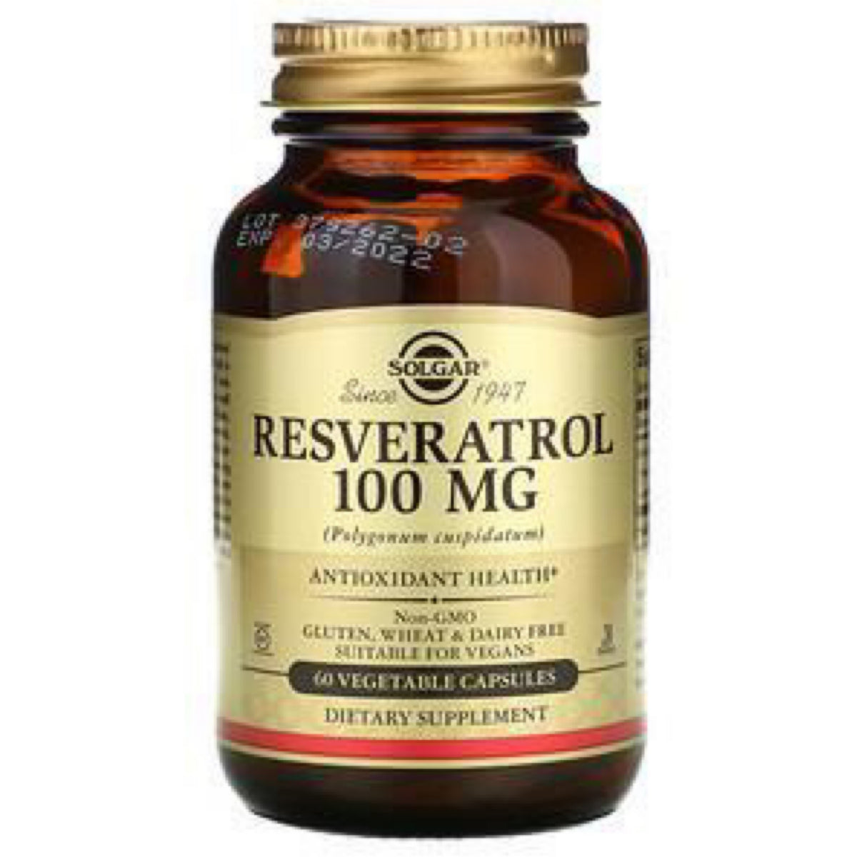 Solgar Reservatrol 100 MG 60 vegetable capsules