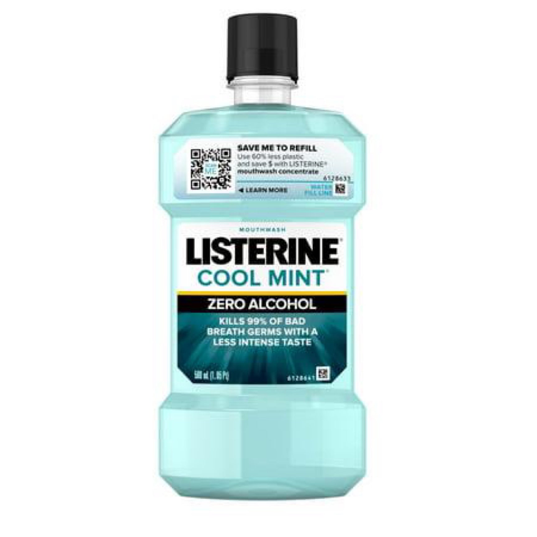 Listerine Zero No Alcohol Mouthwash for Bad Breath Mint
