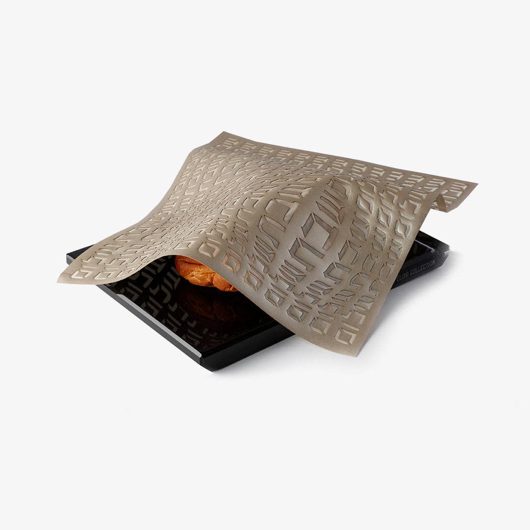 Challah Cover Hebrew Type: Black