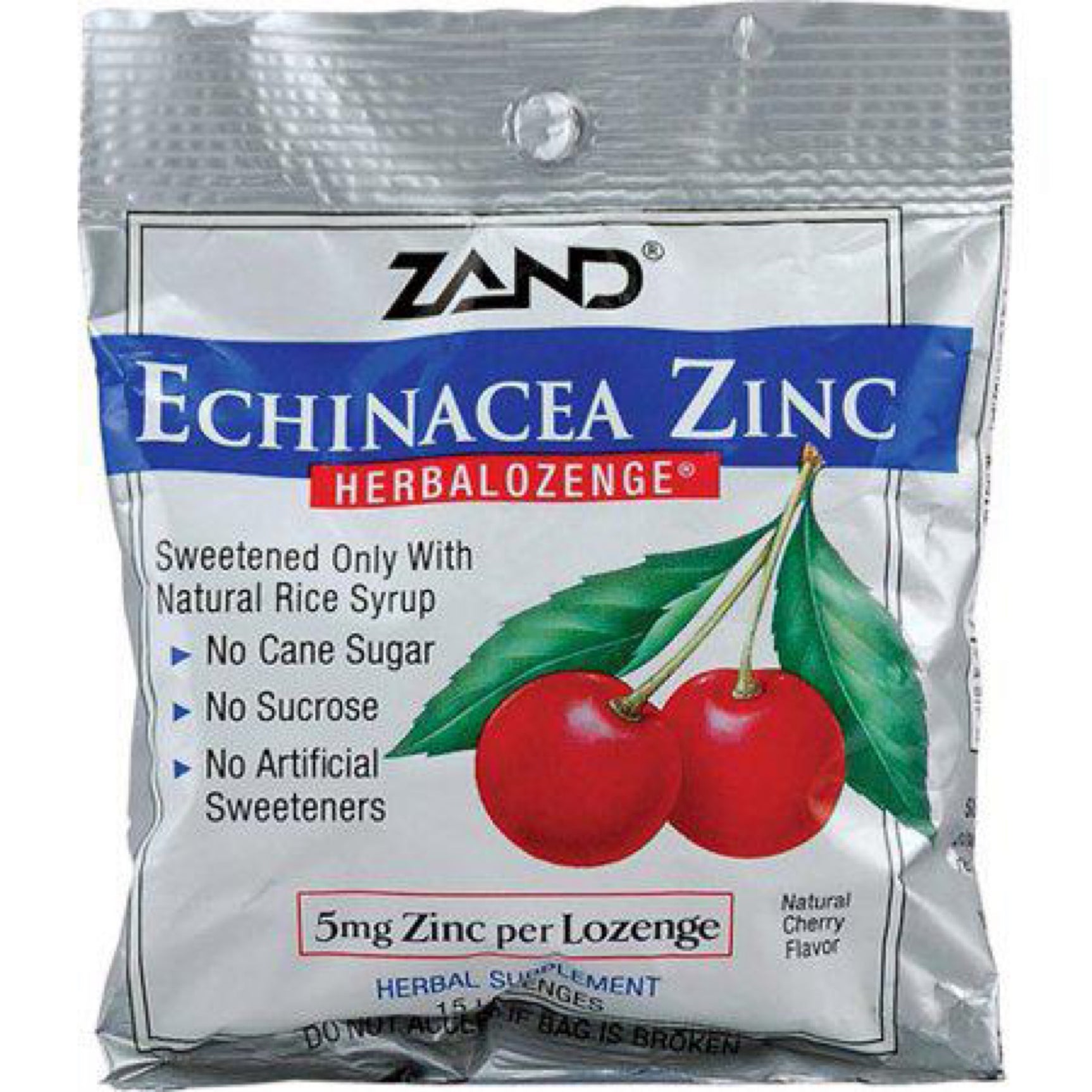 Zand Immunity Cherry Echinacea Zinc Herbalozenge Throat Drops
