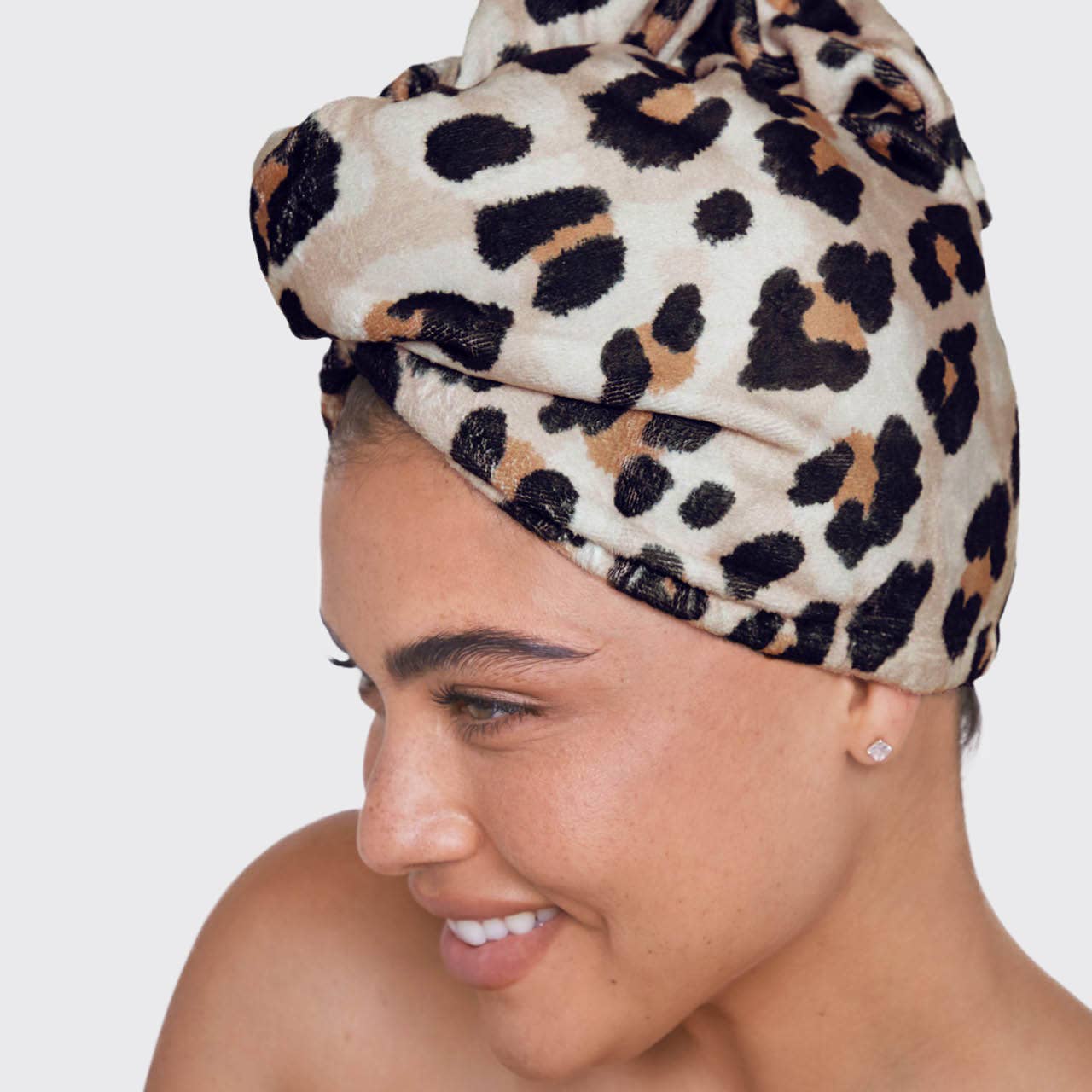 KITSCH Quick Dry Hair Towel - Leopard - Image 3