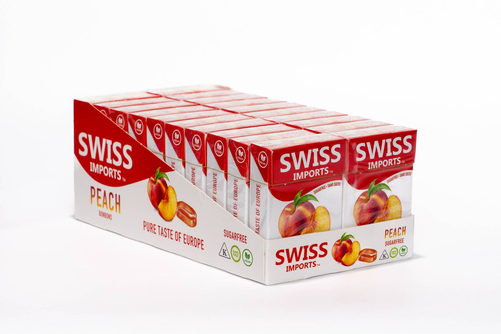 Swiss Imports Bonbons Sugar Free Peach Candy 40g - Image 2